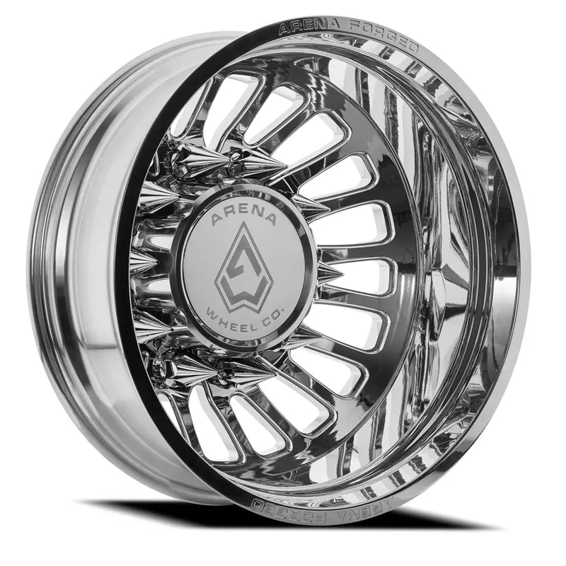 24X8.25 Arena Af103 Shoreline Milled And Polished 05-Up Ford 19-Up Dodge Forged Dually Wheels 8X200 Set Of 6 (Fits Up To 13.50 Tire) 1