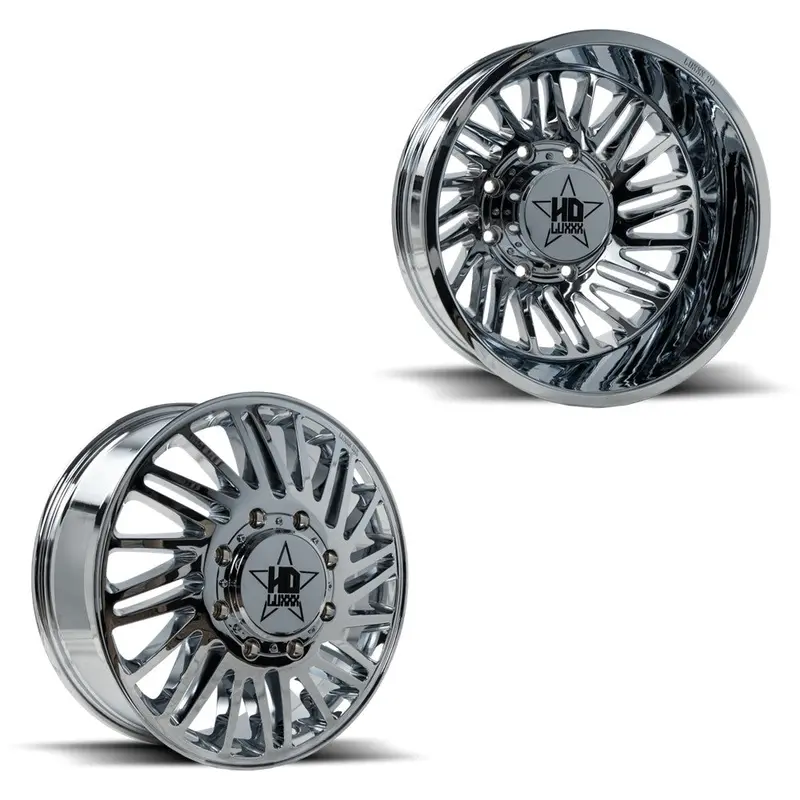 24X8.25 Luxxx Hd Hd03 Apache Polished Pre-11 Gm Pre-19 Dodge Forged Dually Wheels 8X6.5 Set Of 6 1