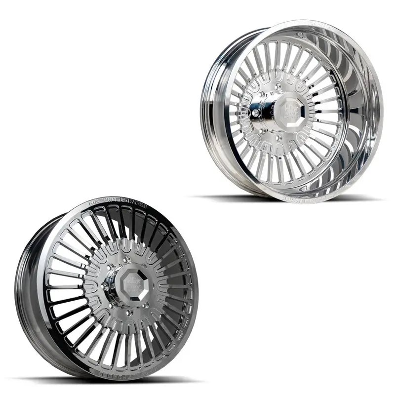 24X8.25 Luxxx Hd Hd06 Warhog Polished Pre-11 Gm Pre-19 Dodge Forged Dually Wheels 8X6.5 Set Of 6 1