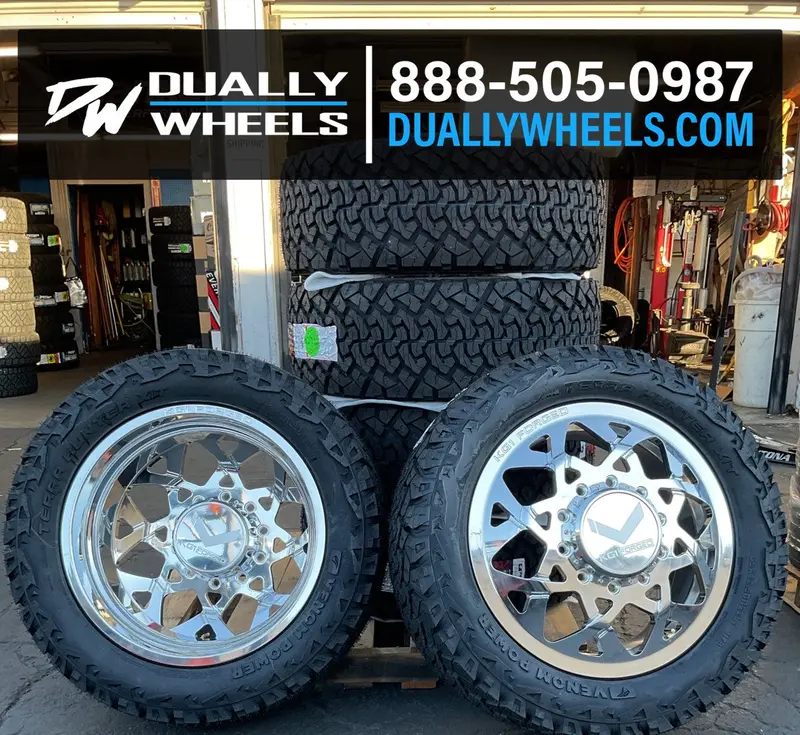 26X8.25 Kg1 Forged Kd008 Orbital Polished Pre-11 Gm Pre-19 Dodge Dually Wheels 8X6.5 Set Of 6 (Fits Up To 12.50 Tire) 2
