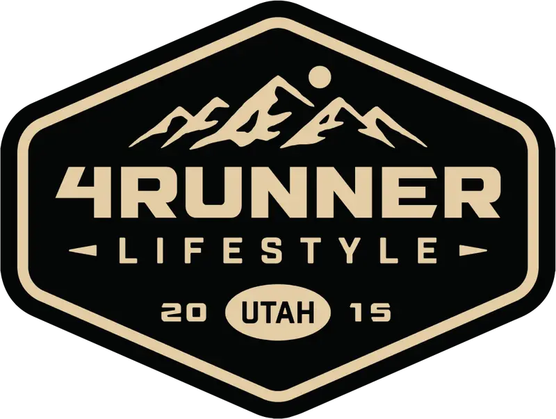 4Runner Lifestyle Black & Quicksand Mountain Badge Sticker 1