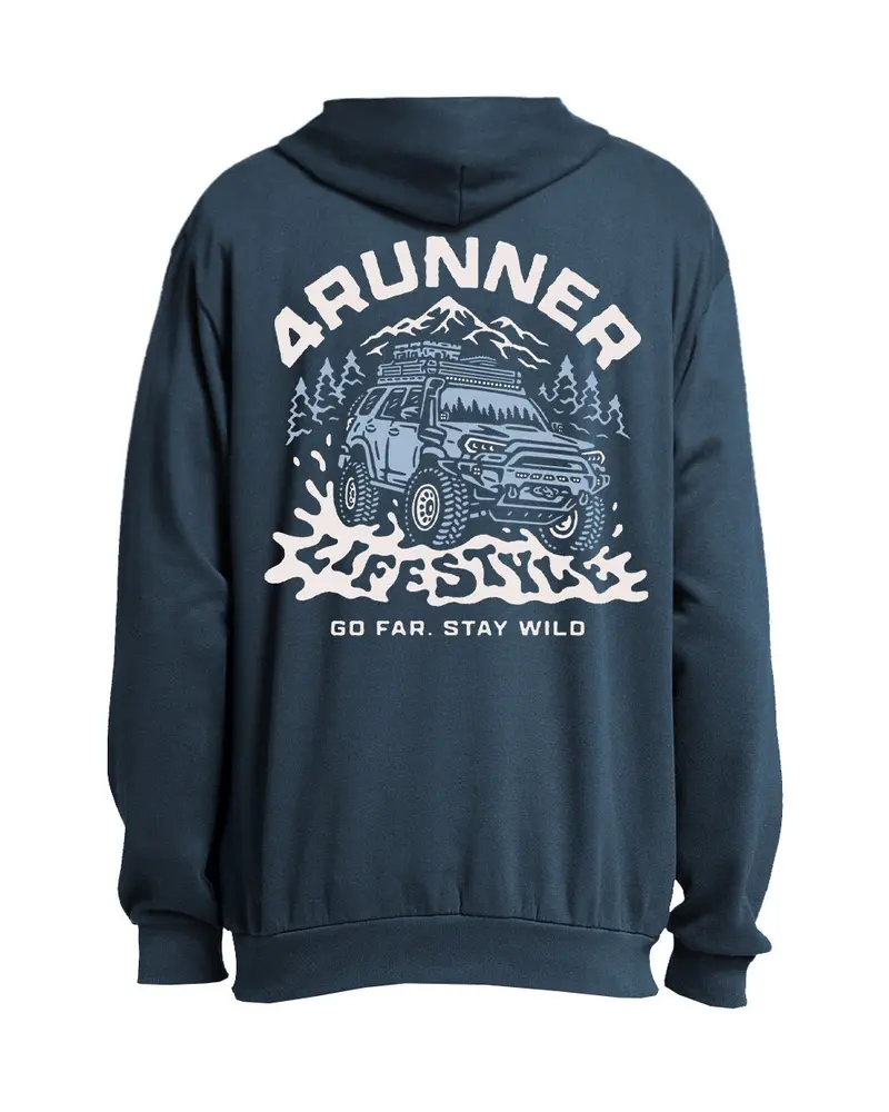 4Runner Lifestyle Washed Blue Stay Wild Hoodie 1