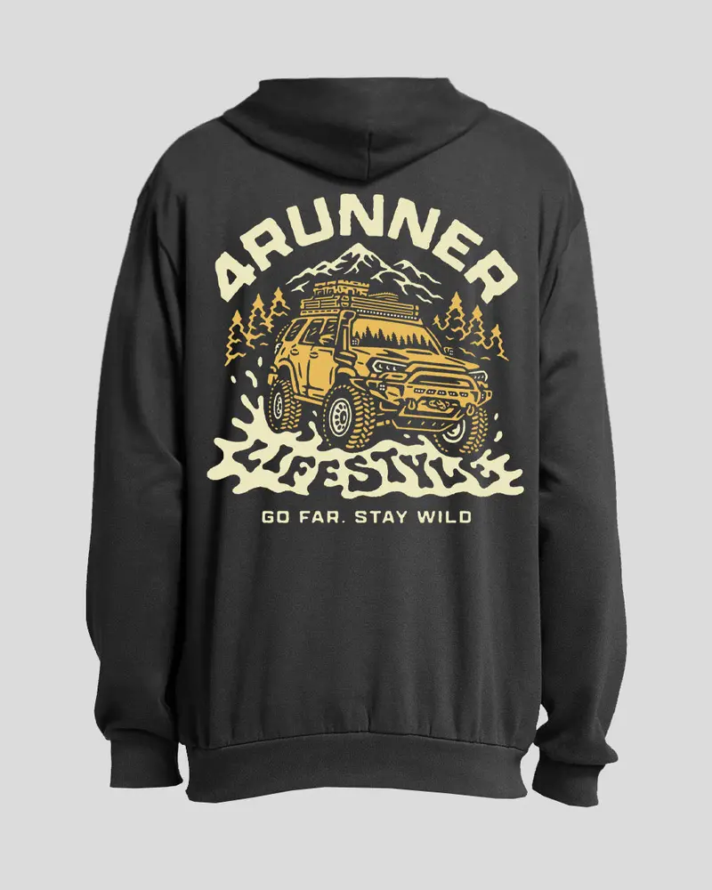 4Runner Lifestyle Washed Gray Stay Wild Hoodie 1