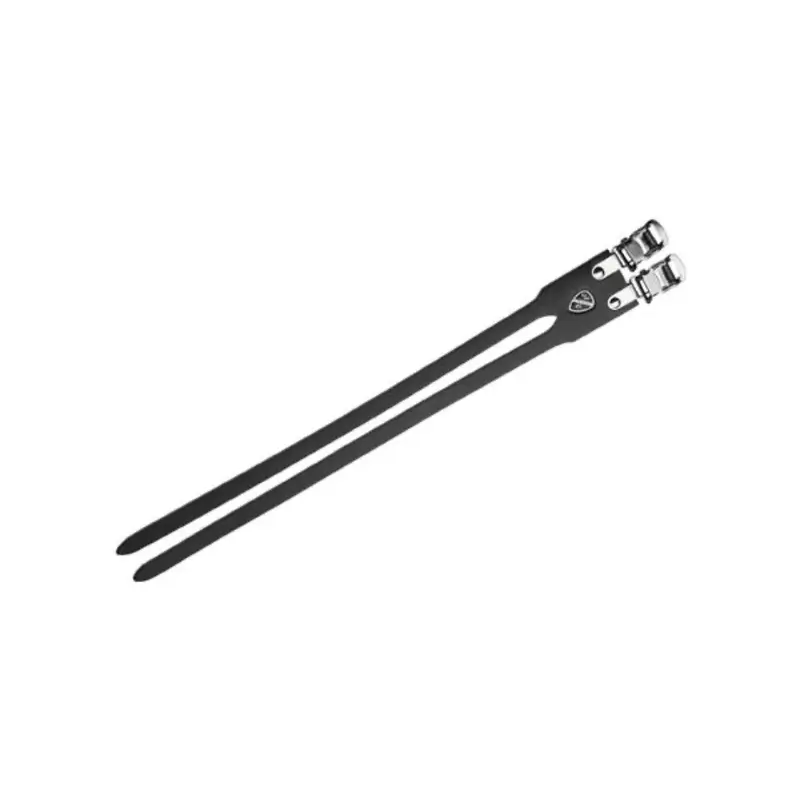All-City Deluxe Double Strap Black Leather Pair 1
