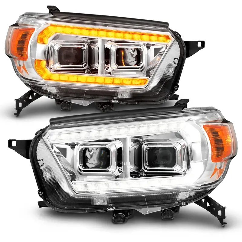 Anzo Projector Plank Style Headlights Chrome For 4Runner (2010-2013) 1