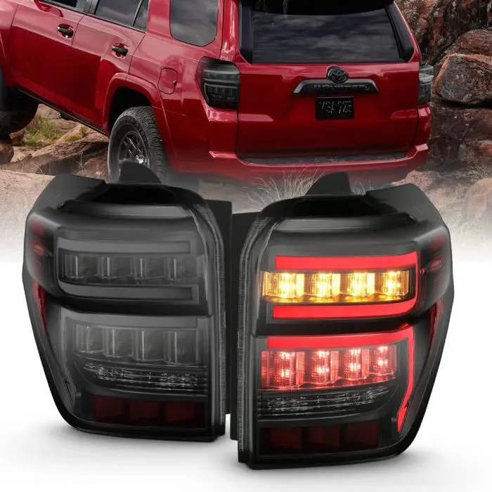 Anzo Tail Lights Black Housing With Smoked Lens For 4Runner (2010-2024) 1