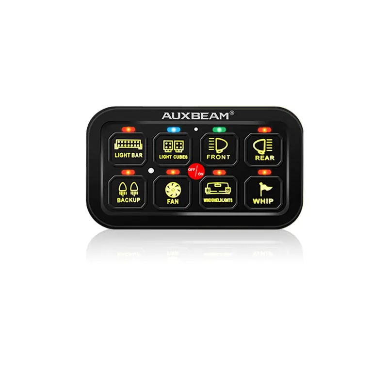 Auxbeam 8 Gang Rgb Switch Panel Kit 1