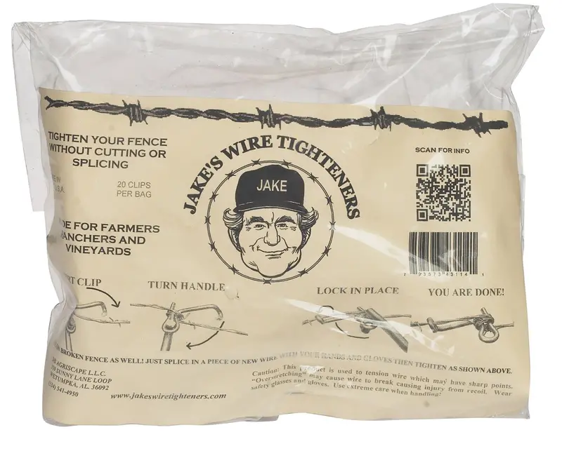 Bag Of 1/4" Jake's Wire Fence Tightener Clips 1
