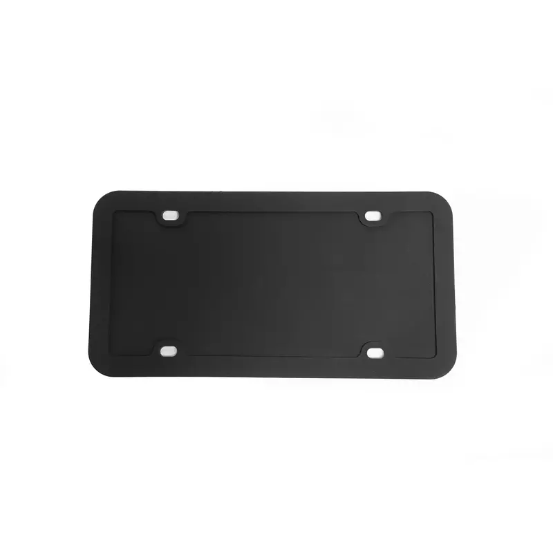 Black Silicone License Plate Frame 1