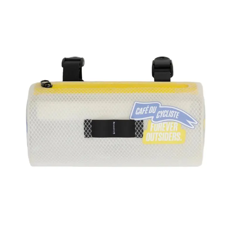 Café Du Cycliste Handlebar Pouch Bag Banner Transparent White 1