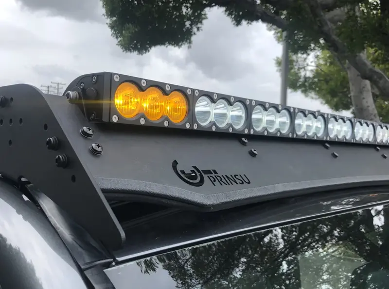 Cali Raised Prinsu Light Bar Kit W/ Dual Function Amber/White 1