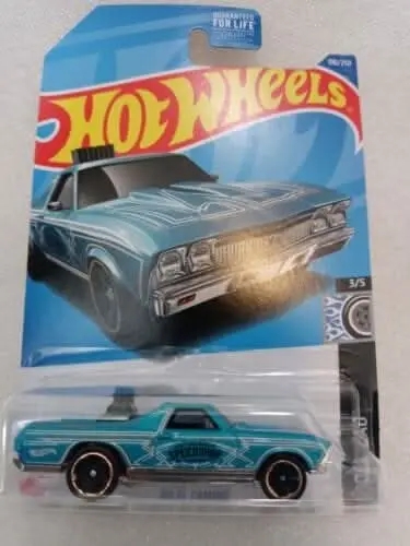 Collectable Carded Hot Wheels - 1968 Chevy El Camino - Light Blue And White 1