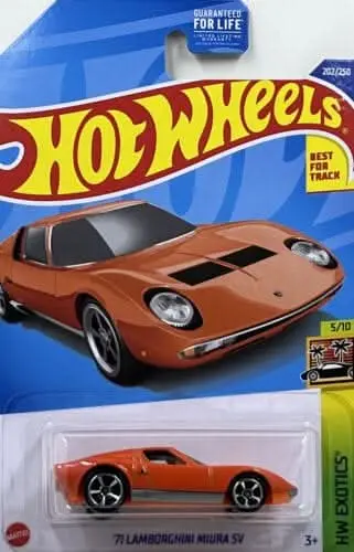 Collectable Carded Hot Wheels - 1971 Lamborghini Miura Sv - Orange 1