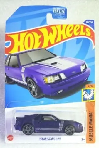 Collectable Carded Hot Wheels - 1984 Mustang Svo - Purple And Silver 1