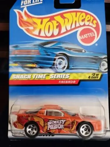 Collectable Carded Hot Wheels 2000 - Firebird - Orange Bbq Cheesy Potato Chips 1