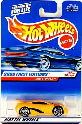 Collectable Carded Hot Wheels 2000 - First Edition - Sho-Stopper - Yellow 1