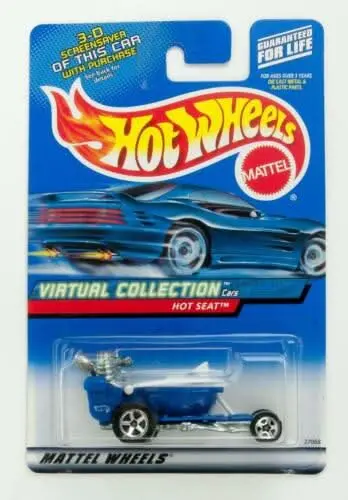 Collectable Carded Hot Wheels 2000 - Hot Seat - Blue And White 1