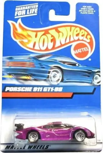 Collectable Carded Hot Wheels 2000 - Porsche 911 Gt1-98 - Purple 1