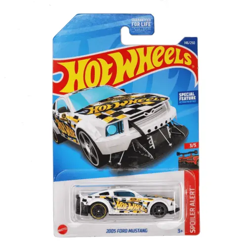 Collectable Carded Hot Wheels - 2005 Ford Mustang - White, Yellow And Black Hot Wheels 1