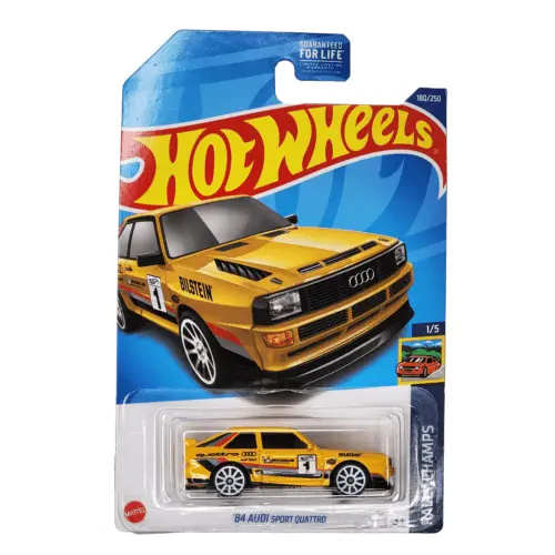 Collectable Carded Hot Wheels 2022 - 1984 Audi Sport Quattro - Yellow 1