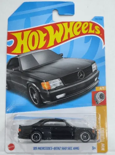 Collectable Carded Hot Wheels 2022 - 1989 Mercedes Benz 560 Sec Amg - Black 1