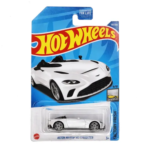 Collectable Carded Hot Wheels 2022 - Aston Martin V12 Speedster - White 1