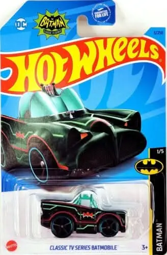 Collectable Carded Hot Wheels 2022 - Classic Tv Series Batman Batmobile Toon'd - Black And Green 1