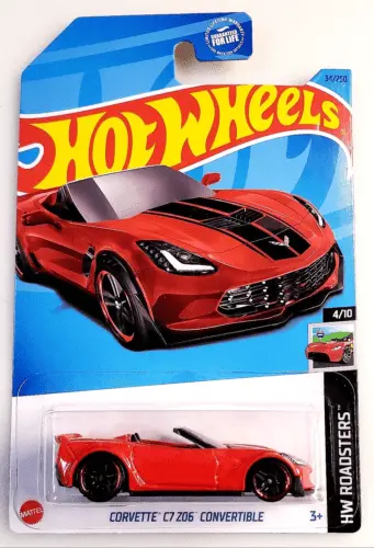 Collectable Carded Hot Wheels 2022 - Corvette C7 Z06 Convertible - Red 1