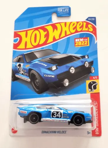 Collectable Carded Hot Wheels 2022 - Dimachinni Veloce - Blue 1