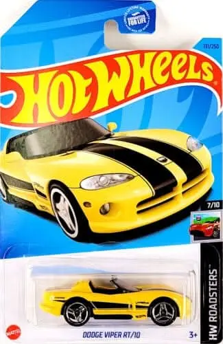 Collectable Carded Hot Wheels 2022 - Dodge Viper Rt/10 - Yellow And Black 1