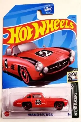 Collectable Carded Hot Wheels 2022 - Mercedes Benz 300 Sl - Red 1