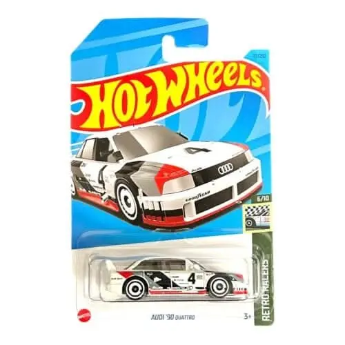 Collectable Carded Hot Wheels 2023 - Audi '90 Quattro - White, Black, Gray And Red 4 1