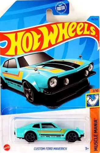 Collectable Carded Hot Wheels 2023 - Custom Ford Maverick - Turquoise 1