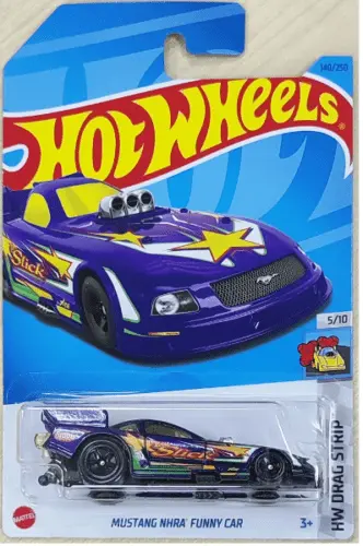 Collectable Carded Hot Wheels 2023 - Ford Mustang Nhra Funny Car - Purple 1