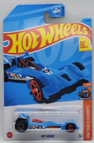 Collectable Carded Hot Wheels 2023 - Hot Wired - Light Blue And White 1