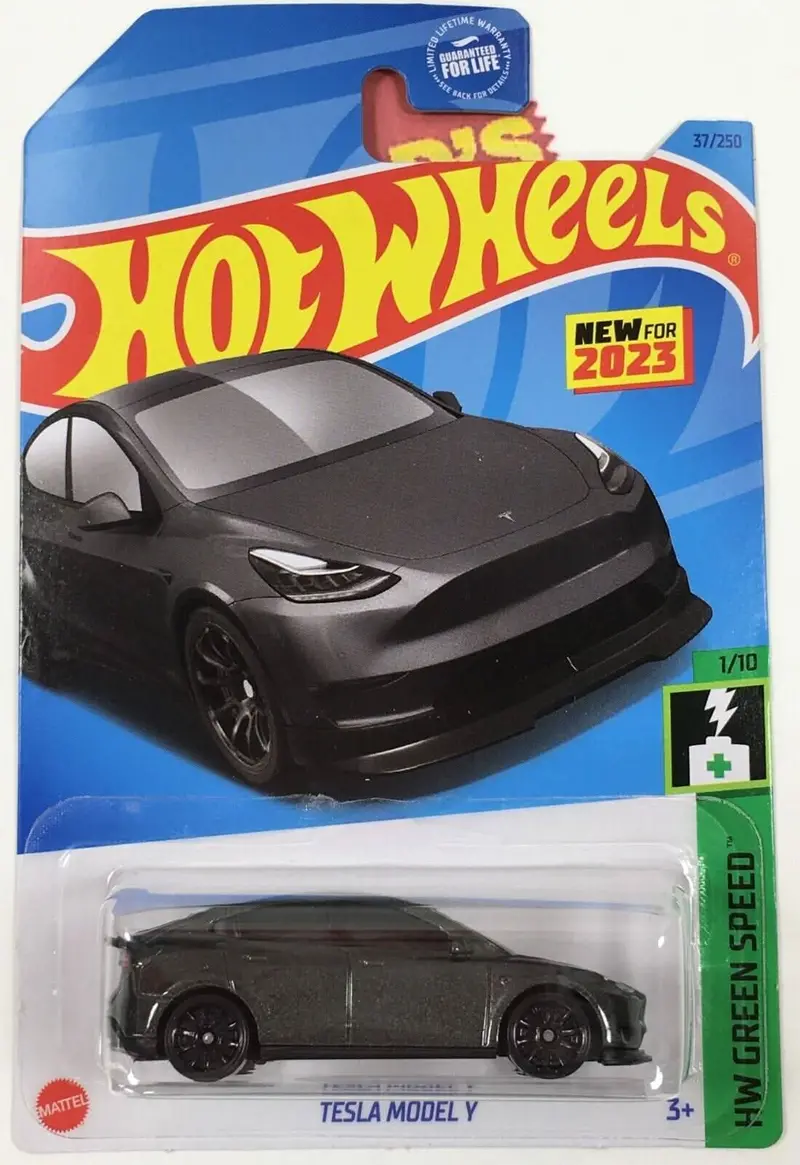 Collectable Carded Hot Wheels 2023 - Tesla Model Y - Gray 1