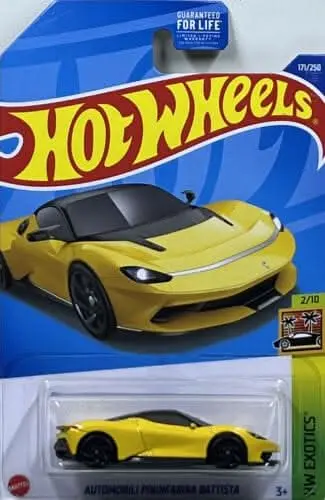 Collectable Carded Hot Wheels - Automobili Pininfarina Battista - Yellow 1
