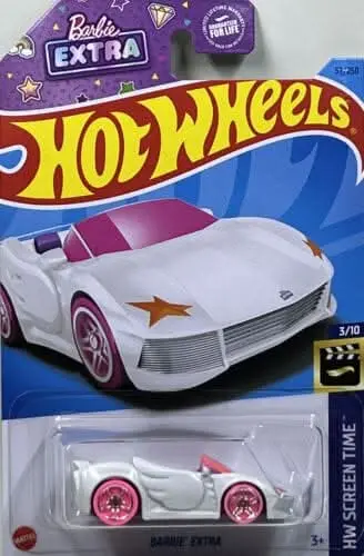Collectable Carded Hot Wheels - Barbie Extra - White And Pink 1