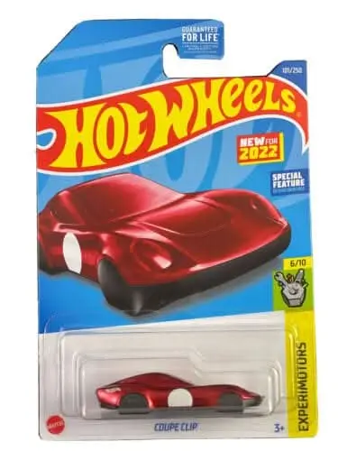 Collectable Carded Hot Wheels - Coupe Clip - Dark Red 1