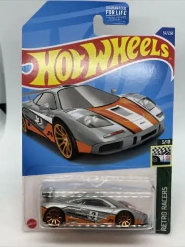 Collectable Carded Hot Wheels - Mclaren F1 Gtr - Silver And Orange 1