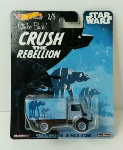 Collectable Carded Hot Wheels Star Wars Crush The Rebellion '88 Mercedes Unimog U1300 Real Riders 1