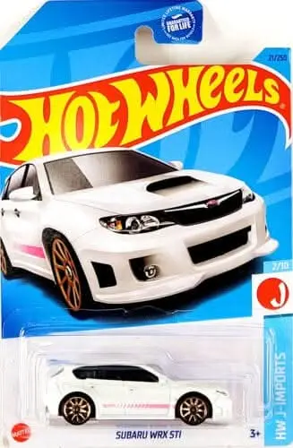 Collectable Carded Hot Wheels - Subaru Wrx Sti - White And Pink 1
