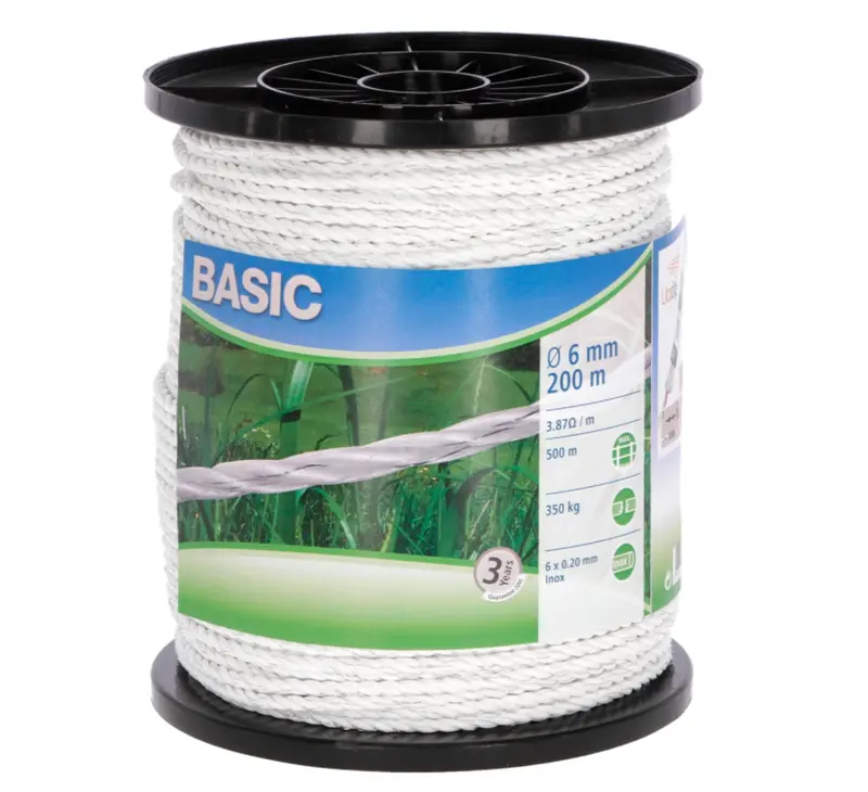 Corral Basic Fencing Rope 6Mm X 200M (White) 1