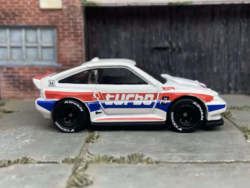 Custom Hot Wheels - 1985 Honda Crx - White - Black Race Wheels - Yokohama Rubber Tires 1