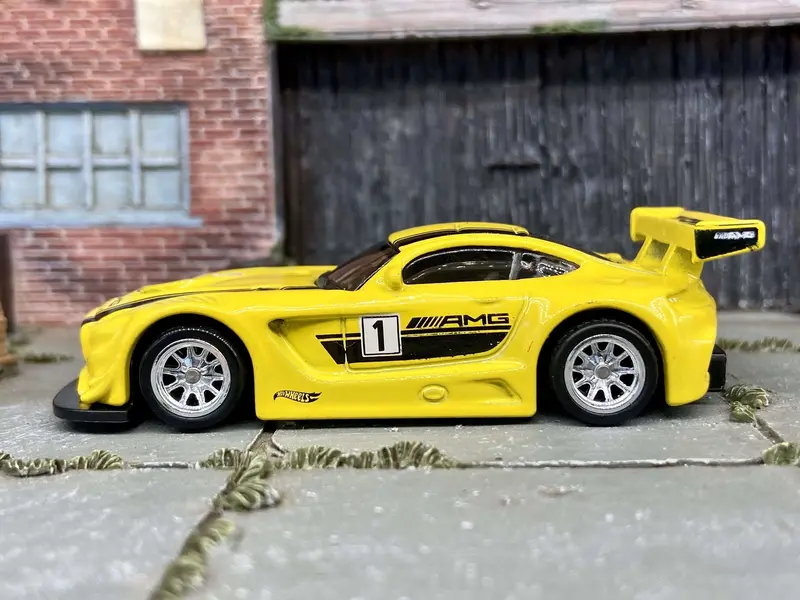 Custom Hot Wheels 2016 Mercedes Amg Gt3 Bbs Racing Wheels Rubber Tires 1