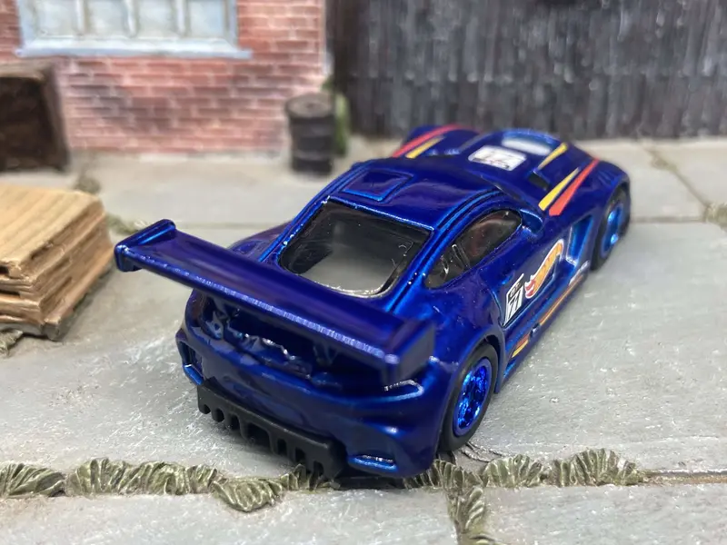 Custom Hot Wheels 2016 Mercedes Amg Gt3 Dressed In Racing Livery With Blue 5 Star Racing Wheels With Rubber Tires 2