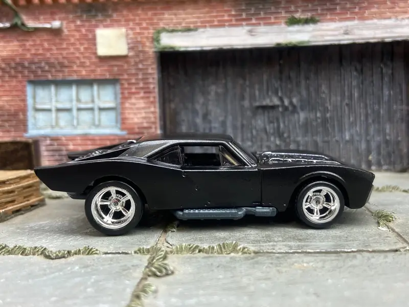 Custom Hot Wheels - Batmobile Gotham Version - Satin Black - Chrome American Racing Wheels - Rubber Tires 1