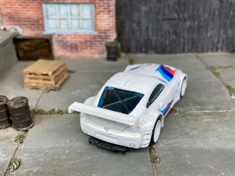 Custom Hot Wheels Bmw Z4m In Pearl White With 6 Spoke Race Wheels With Rubber Tires 2