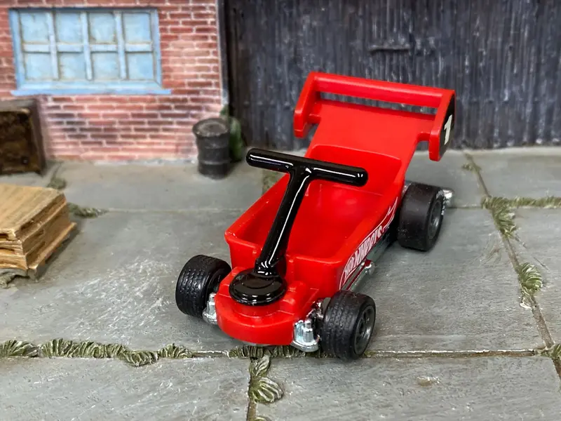 Custom Hot Wheels - Draggin' Wagon - Hot Wheels Red - Gray Mag Wheels - Goodyear Slicks 2