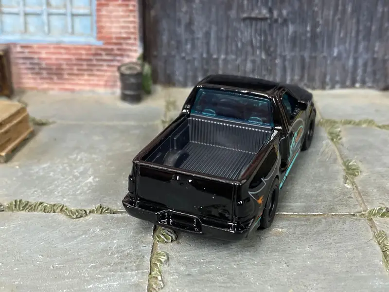 Custom Hot Wheels - F150 Svt Lightning - Black - Black Mag Wheels - Rubber Tires 2